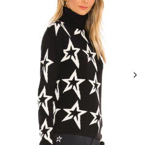 Perfect Moment Stardust Sweater Turtleneck Black White